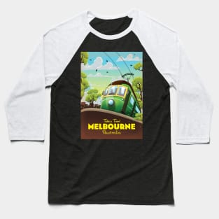 Melbourne Australia Travel poster Baseball T-Shirt